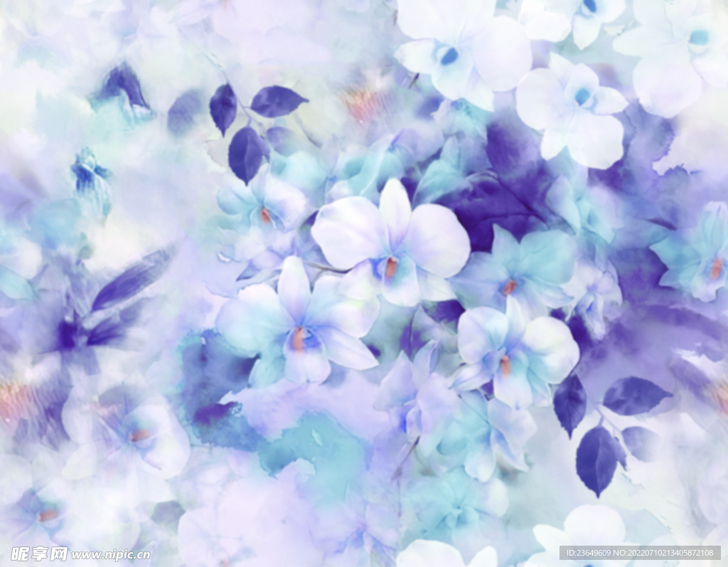 水彩花