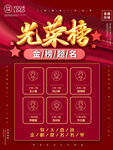 光荣榜海报