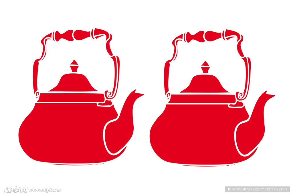 红色茶壶