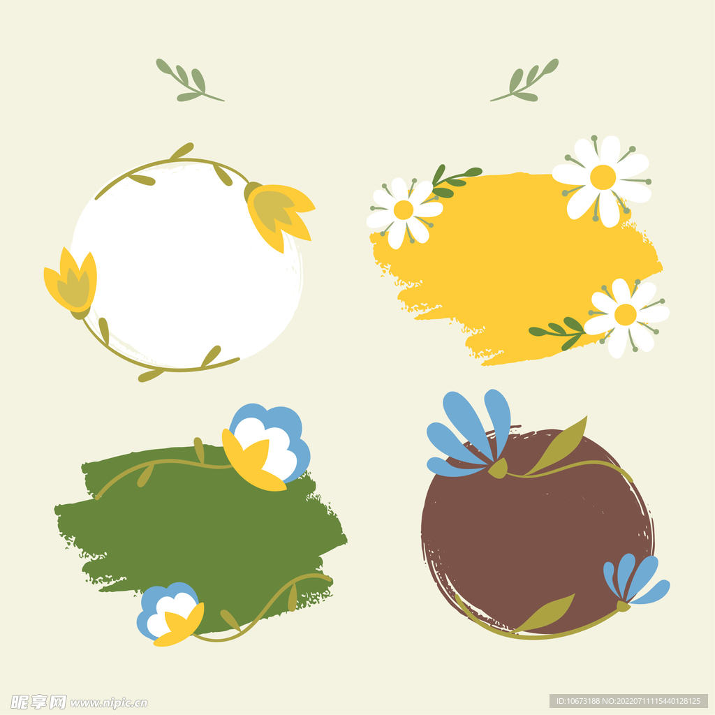 花朵标签 