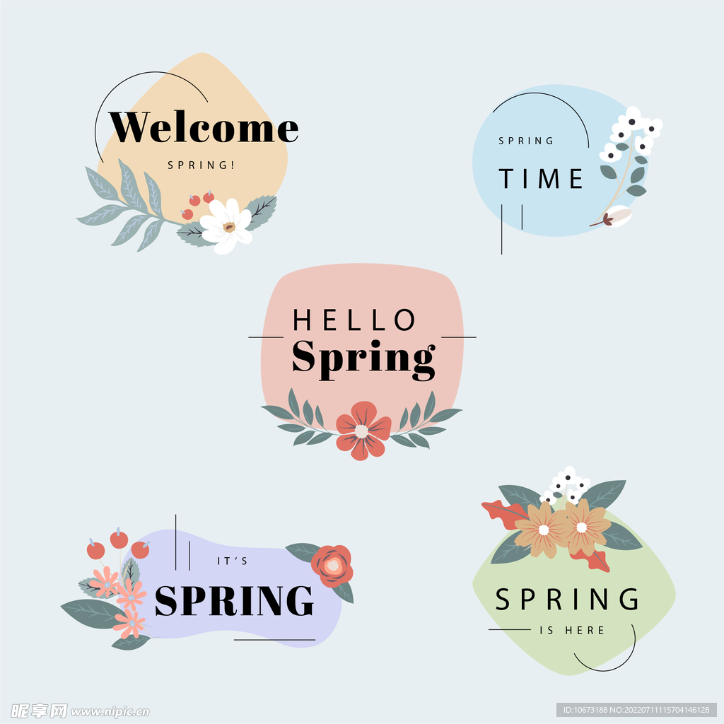 花朵标签
