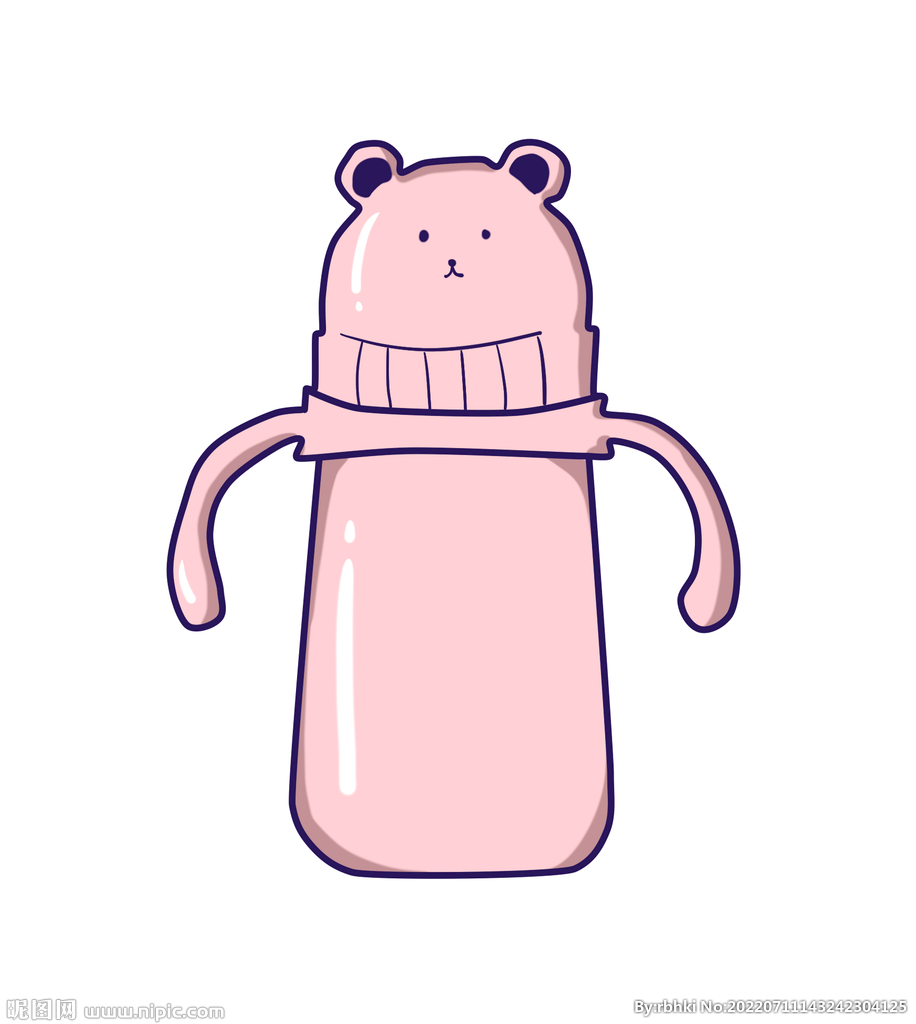 粉色小熊保温杯