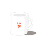 白色爱心图案水杯