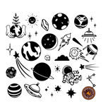 宇航员太空涂鸦元素