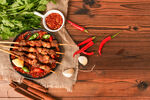 麻辣羊肉串图片