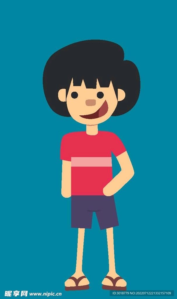 扁平化卡通人物 