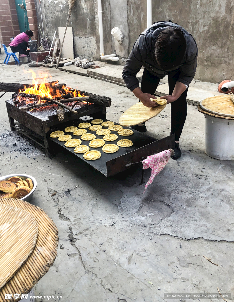 做烧饼