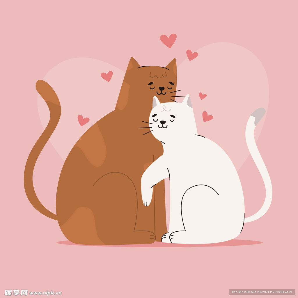 3款可爱亲吻的动物情侣设计图__绘画书法_文化艺术_设计图库_昵图网nipic.com