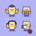 可爱猫头鹰