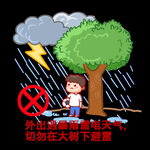 暴雨雷电天气安全注意事项