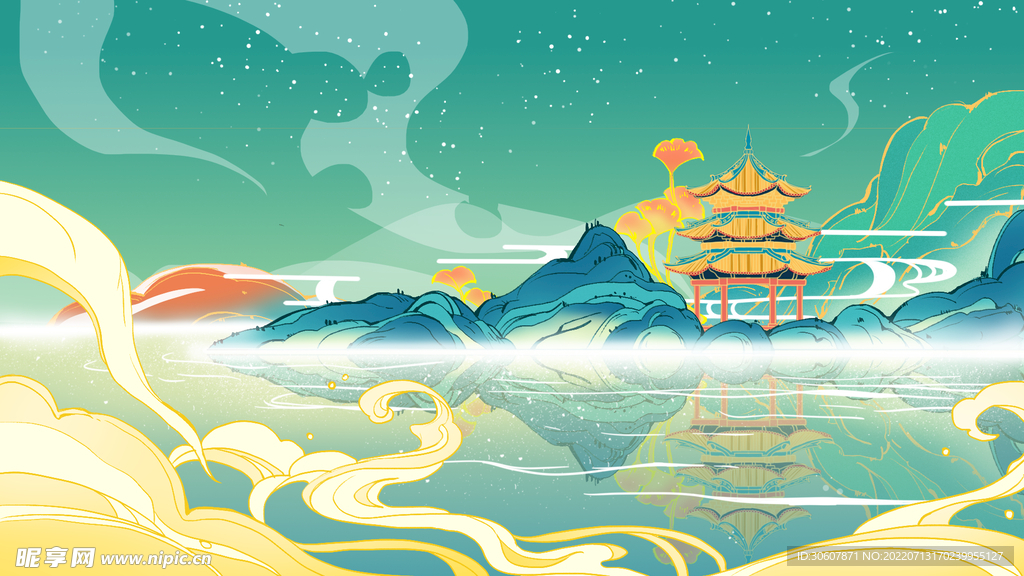 国潮插画