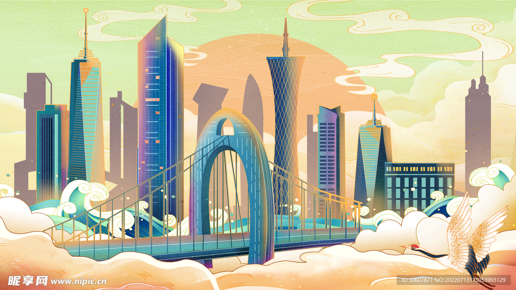 国潮插画