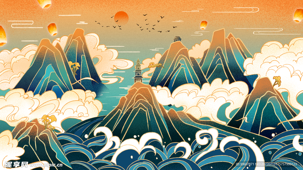 国潮插画