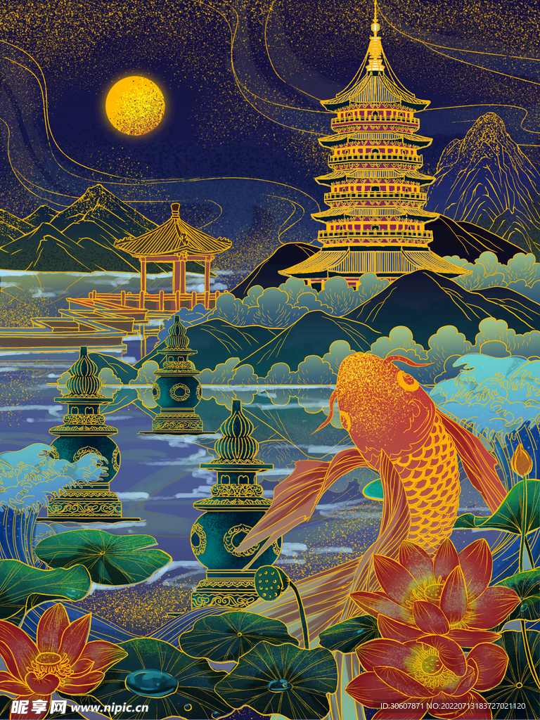 国潮插画