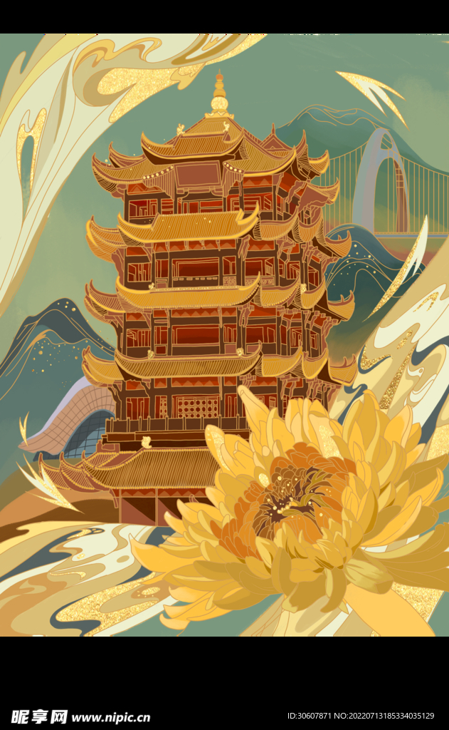 国潮插画