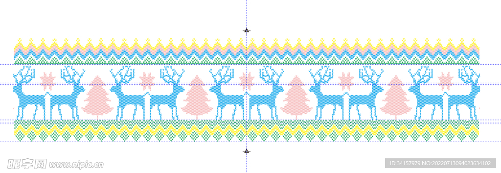 针织 图案 印花 圣诞 鹿 