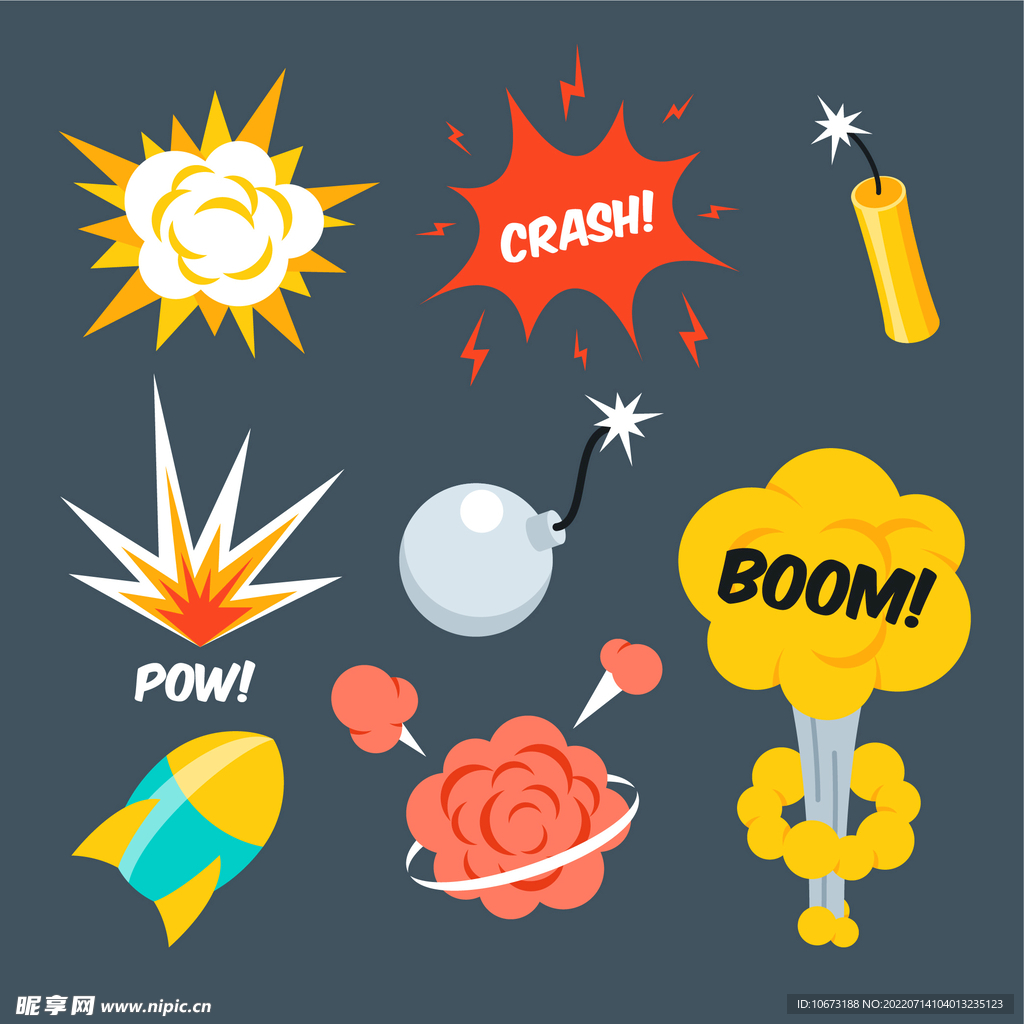 漫画爆炸效果 