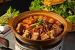 火锅 涮牛肉 美食 青菜 中餐