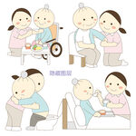 老人卡通