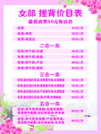搓背价目表