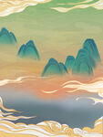 国潮插画背景
