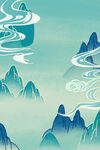 国潮插画背景