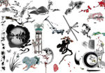 水墨素材一堆