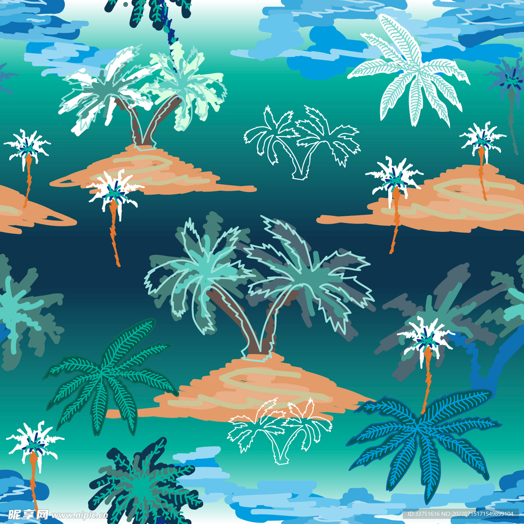 海岛插画