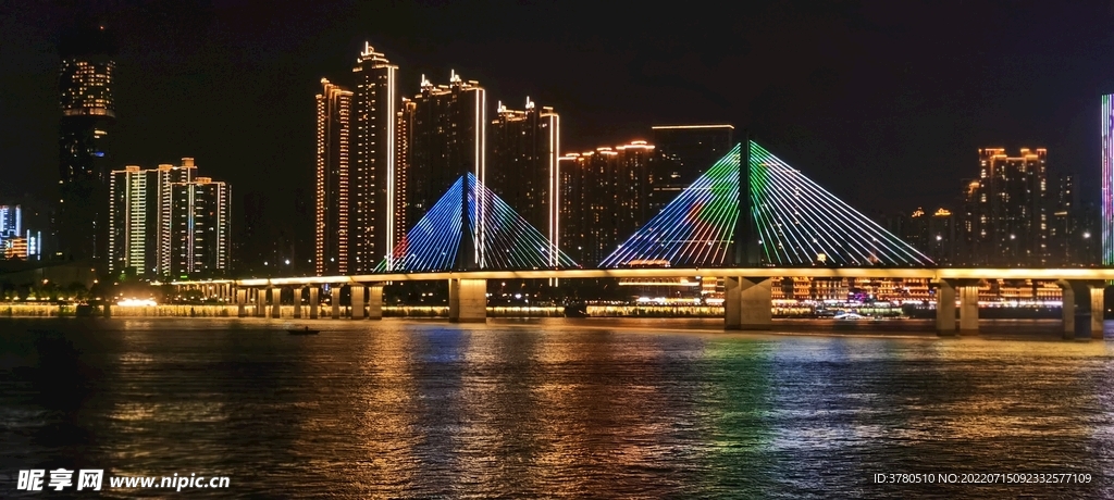 夜景湘江  夜景城市