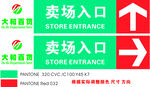 卖场入口 超市指示牌 分类牌