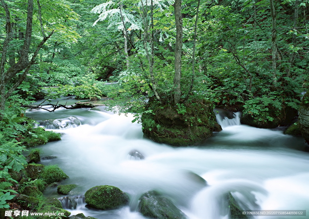 山涧溪流         