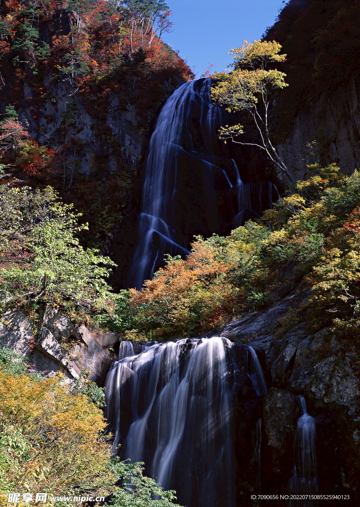 瀑布流水    