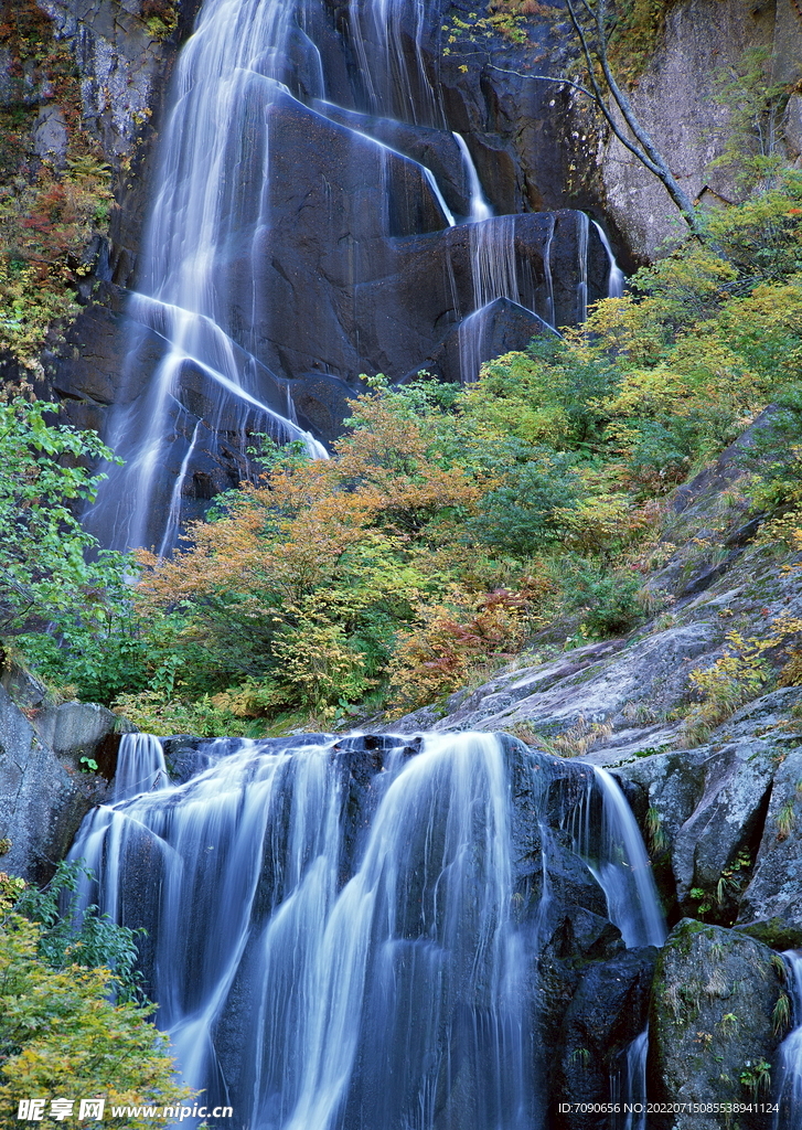 瀑布流水    