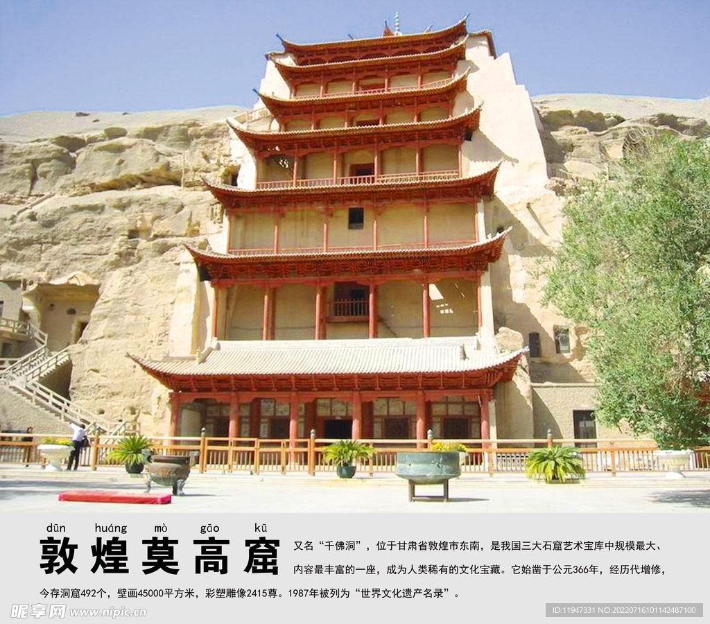 敦煌莫高窟景点介绍展板