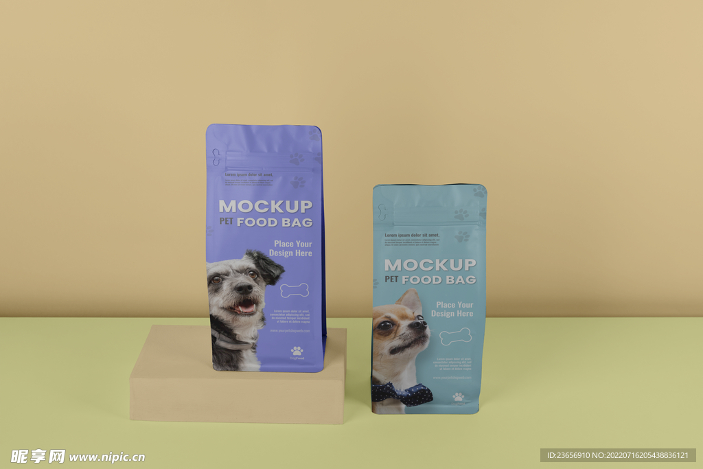 宠物食品袋装猫粮狗粮样机 