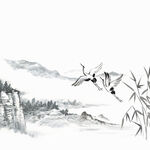 国风中式水墨画