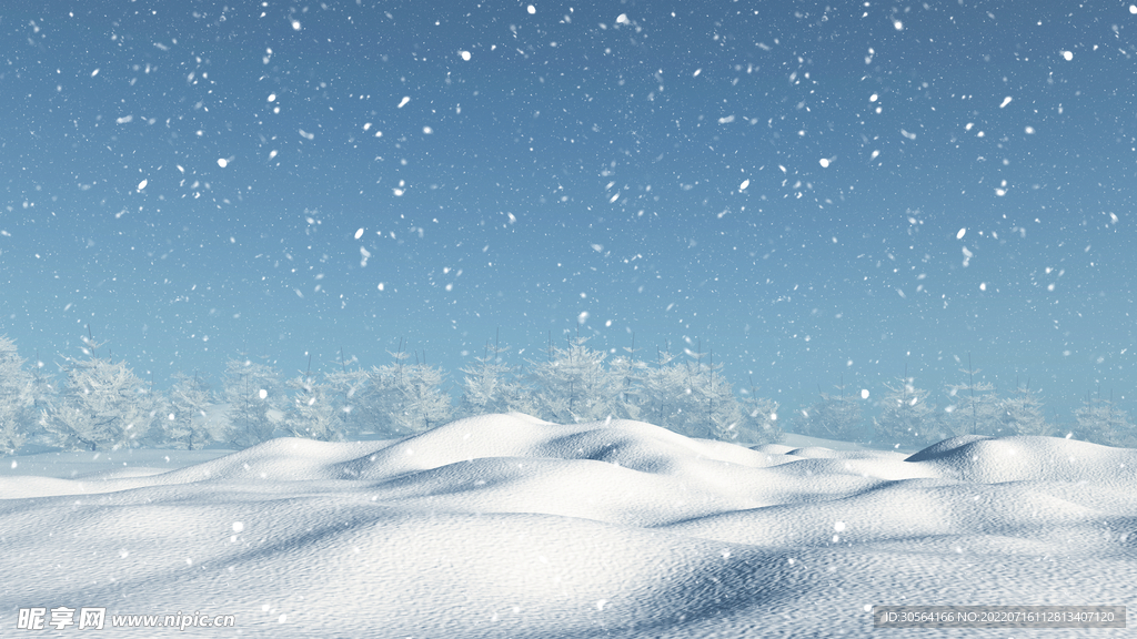 户外冬季雪地自然景观