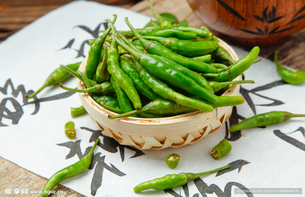 新鲜青椒辣椒食材