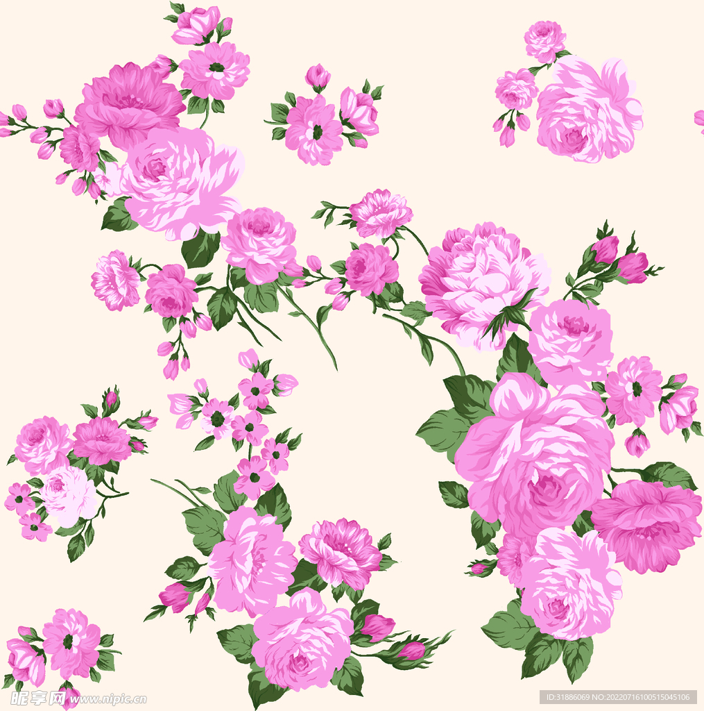 数码印花 花朵