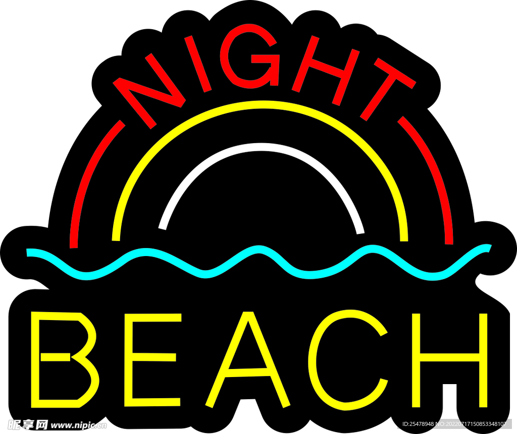 夜海滩
