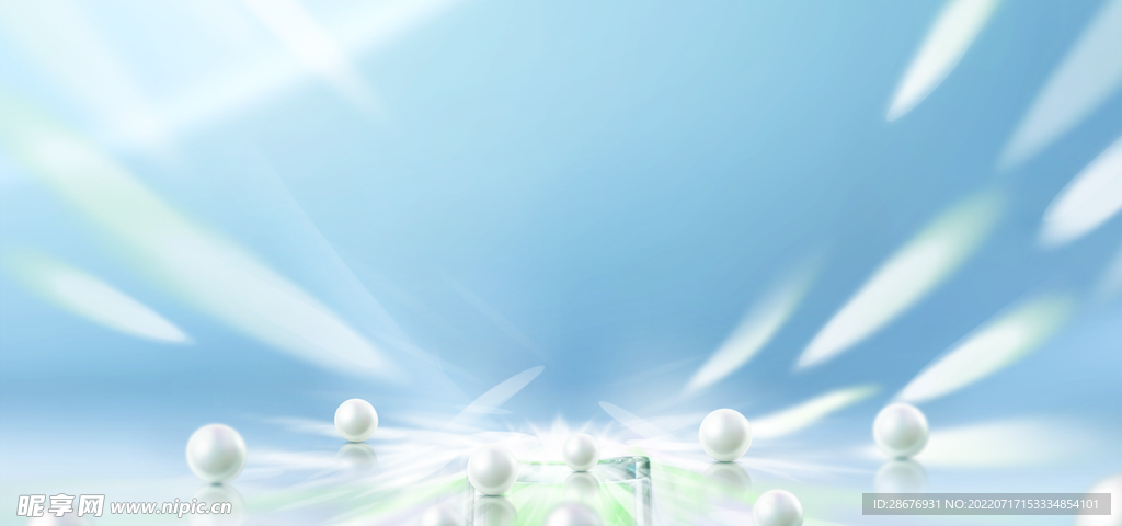 简约蓝色小清新背景