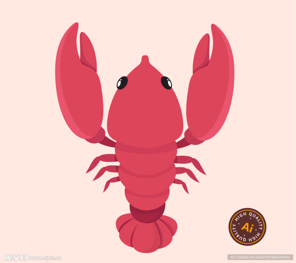 小龙虾插画