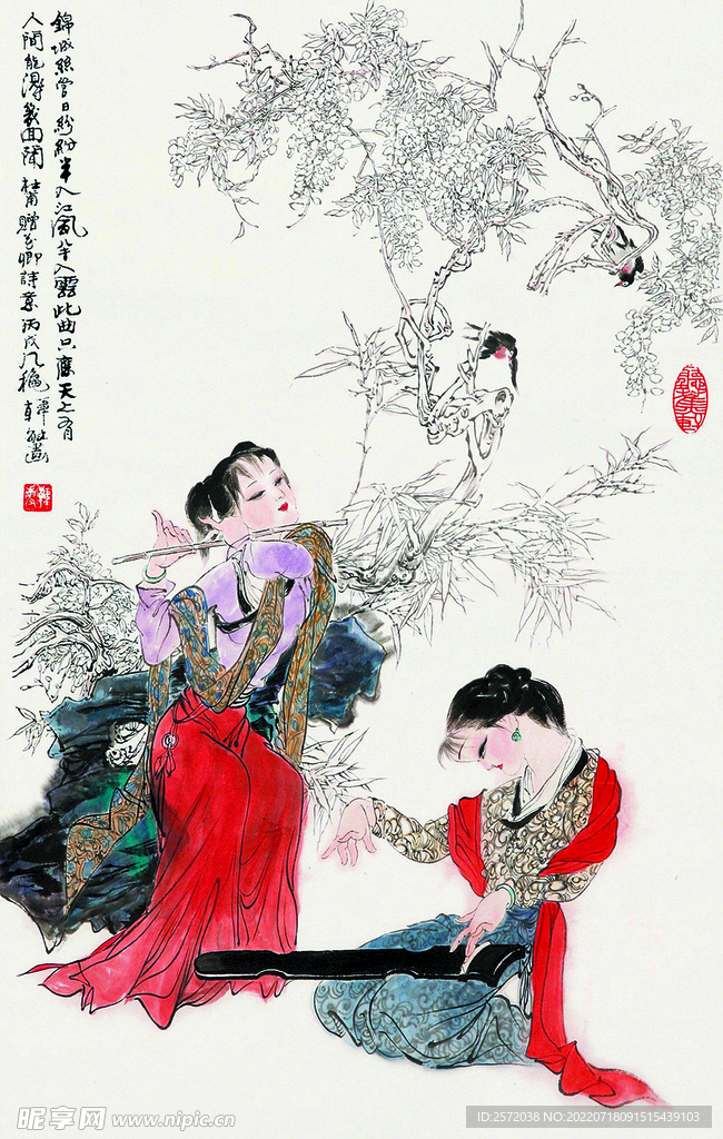 诗意仕女图