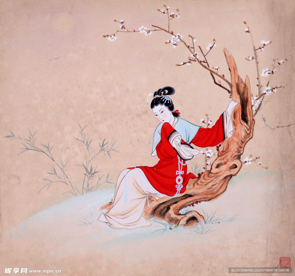梅花仕女