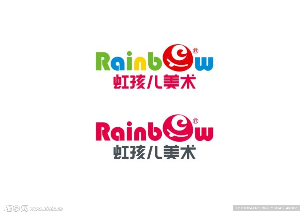 虹孩儿美术LOGO