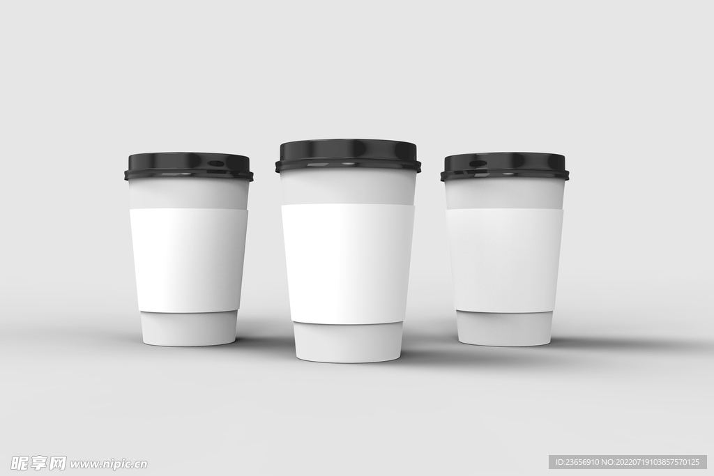 高端商务奶茶咖啡纸杯样机 