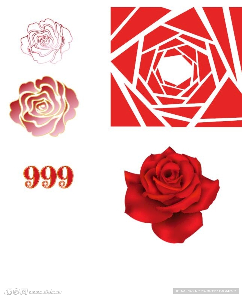 红玫瑰 999 