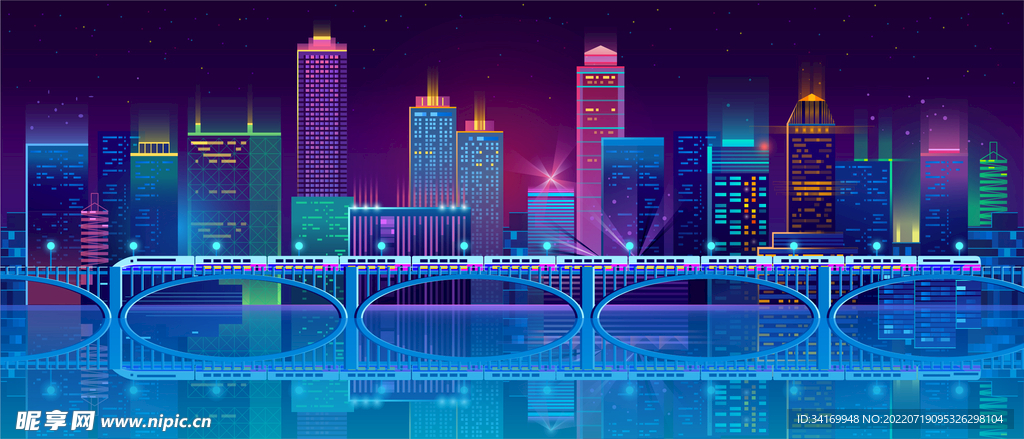 科幻城市剪影