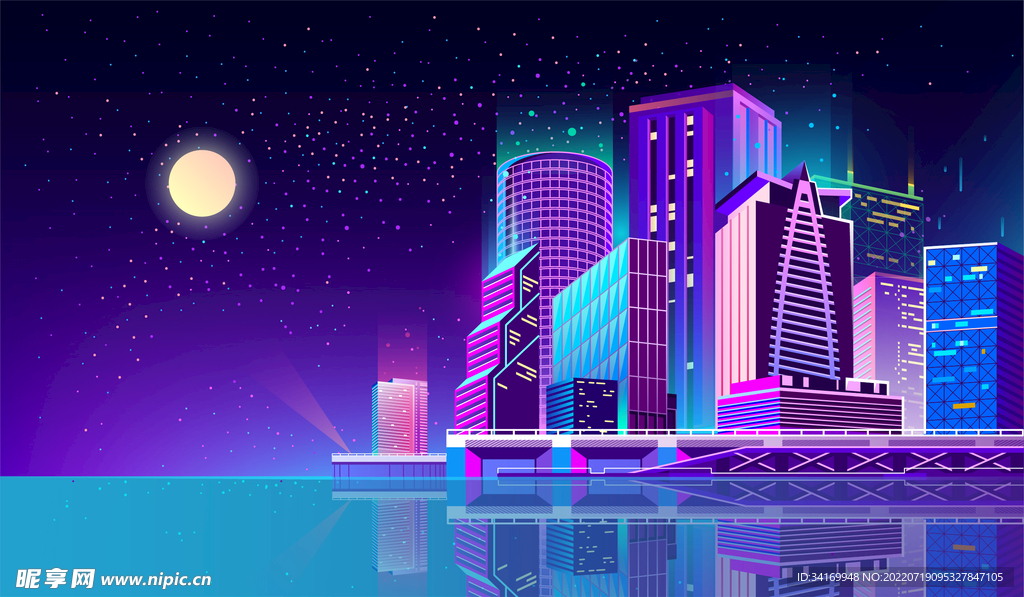 科幻城市剪影