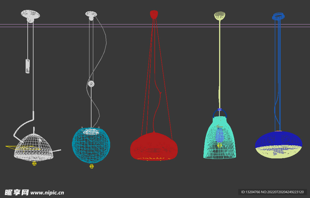 吊灯灯具模型